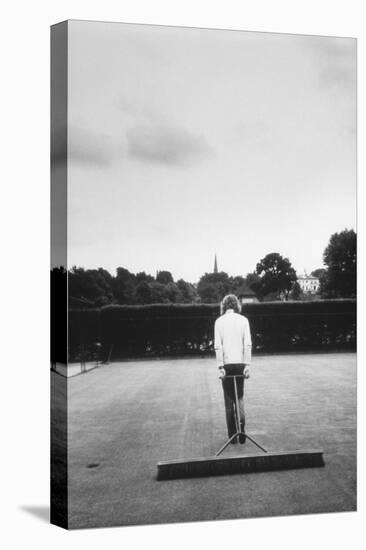 1971 Wimbledon: Worker Combing the Tennis Court Turf-Alfred Eisenstaedt-Premier Image Canvas