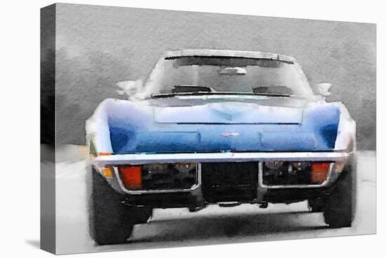 1972 Corvette Front End Watercolor-NaxArt-Stretched Canvas