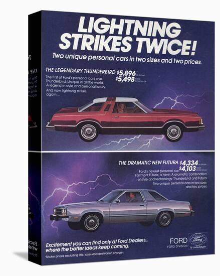 1978 Thunderbird Lightning-null-Stretched Canvas