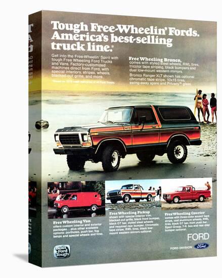 1979 Tough Free Wheelin' Fords-null-Stretched Canvas