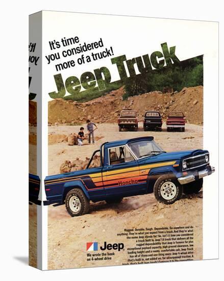 1980 Jeep Truck - Honcho-null-Stretched Canvas