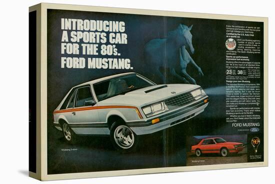1980 Mustang '80S Sports Car-null-Stretched Canvas
