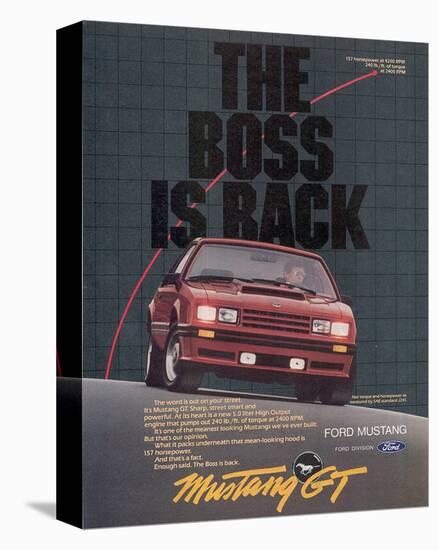 1982 Mustang the Boss is Back-null-Stretched Canvas