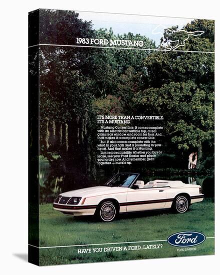 1983 Mustang More Convertible-null-Stretched Canvas