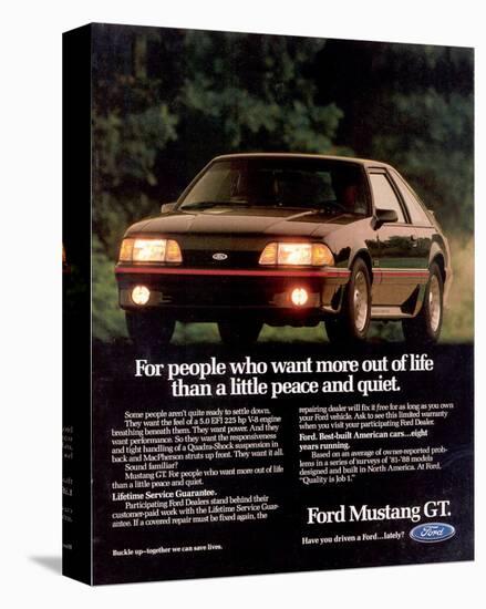 1989 Mustang People Want More-null-Stretched Canvas