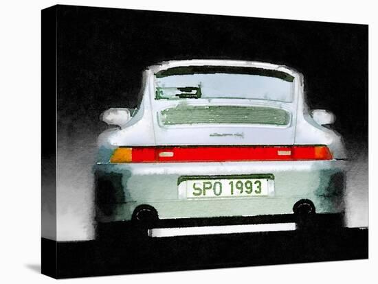 1993 Porsche 911 Rear Watercolor-NaxArt-Stretched Canvas