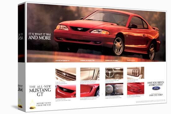 1994 Mustang - What It Was…-null-Stretched Canvas