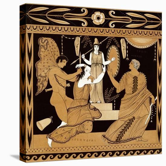 19th Century Greek Vase Illustration of Cassandra with Apollo and Minerva-Stapleton Collection-Premier Image Canvas