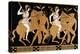 19th Century Greek Vase Illustration of Two Amazons on Horses After Two Youths-Stapleton Collection-Premier Image Canvas