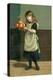 19th-Century Illustration of a Young Girl Preparing for the Christmas Season-null-Premier Image Canvas