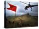 1st Air Cavalry Skycrane Helicopter Delivering Ammunition and Supplies to US Marines-Larry Burrows-Premier Image Canvas