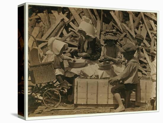 2 Year Old Cyral Hulling Strawberries from His Cart at Johnson's Hulling Station-Lewis Wickes Hine-Premier Image Canvas