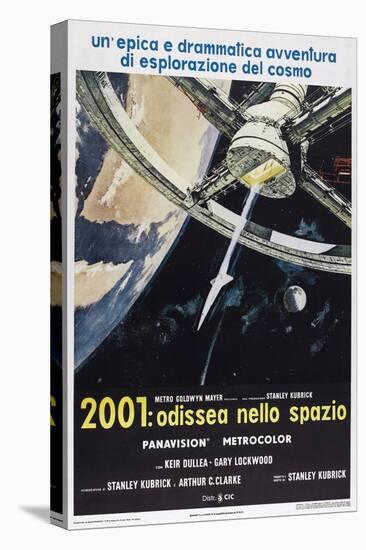 2001: A Space Odyssey, (aka 2001: Odissea Nello Spazio), Italian poster,  1968-null-Stretched Canvas