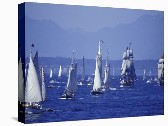 2002 Tall Ships Festival in Elliott Bay, Seattle, Washington, USA-William Sutton-Premier Image Canvas