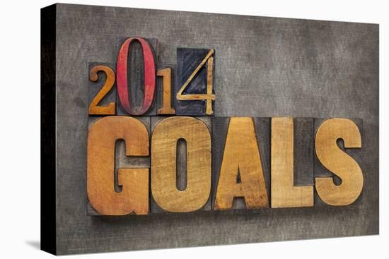 2014 Goals - New Year Resolution-PixelsAway-Stretched Canvas