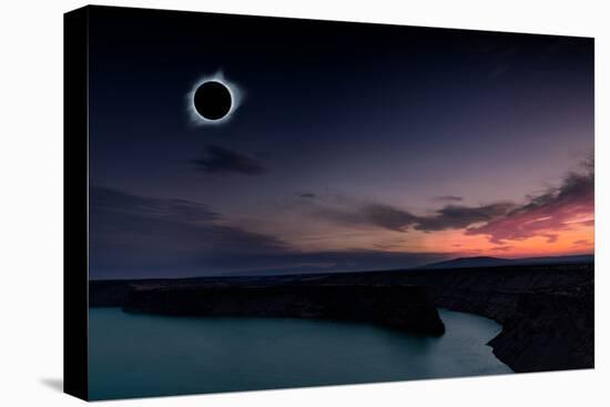 2018 total solar eclipse in Madras, Oregon over the Palisades State Park in path of totality-David Chang-Premier Image Canvas