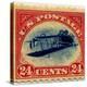 24-cent Curtis Jenny Invert Stamp-null-Stretched Canvas