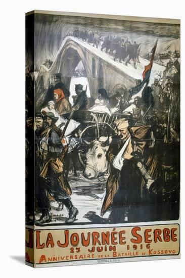 25 June 1916 - Serbia Day, French World War I Poster, 1916-Charles Fouqueray-Premier Image Canvas