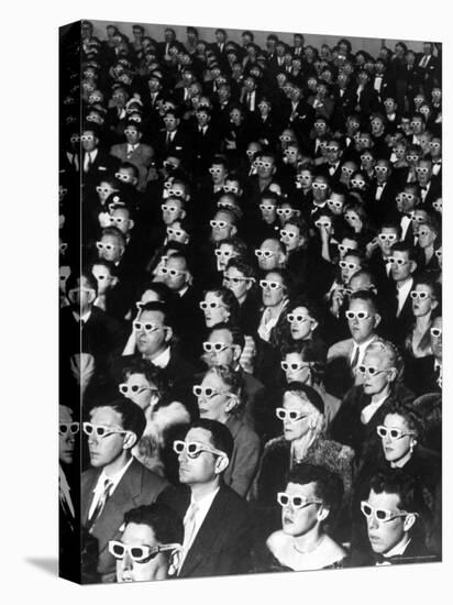 3-D Movie Viewers during Opening Night of "Bwana Devil"-J^ R^ Eyerman-Premier Image Canvas