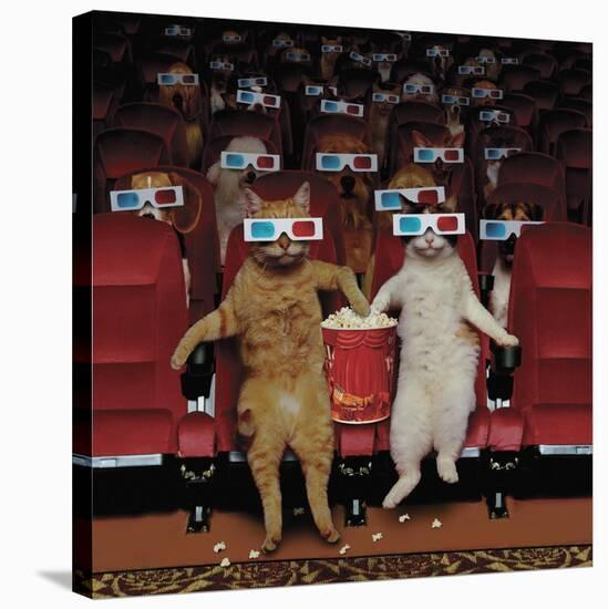 3-D movie-John Lund-Stretched Canvas