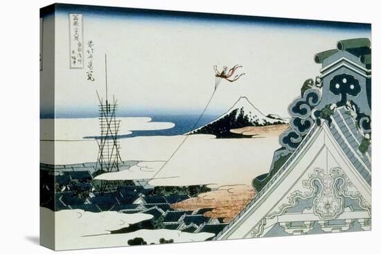 36 Views of Mount Fuji, no. 11: Asakusa Honganji Temple in the Eastern Capital-Katsushika Hokusai-Premier Image Canvas