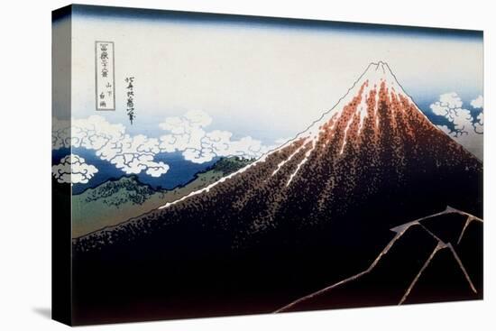 36 Views of Mount Fuji, no. 3: A Shower Below the Summit-Katsushika Hokusai-Premier Image Canvas