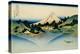 36 Views of Mount Fuji, no. 35: Reflected in Lake Kawaguchi, Seen from the Misaka Pass, Kai Provinc-Katsushika Hokusai-Premier Image Canvas