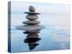 3D Rendering of Zen Stones in Water with Reflection - Peace Balance Meditation Relaxation Concept-f9photos-Premier Image Canvas