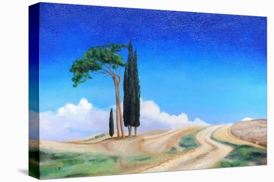 4 Trees, Picenza, Tuscany, 2002-Trevor Neal-Premier Image Canvas