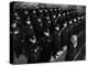 40 Uniformed Jersey City Police Officers Holding Nightsticks Erect Against Chest in a Salute-Margaret Bourke-White-Premier Image Canvas