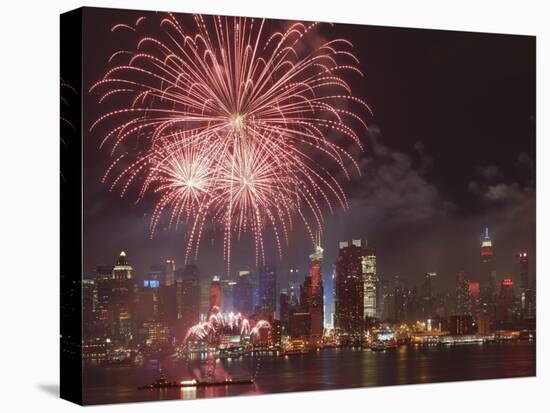 4th of July Fireworks in New York City-Clarence Holmes-Stretched Canvas