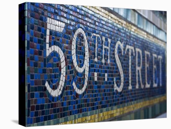 59Th Street Subway Station Sign.-Jon Hicks-Premier Image Canvas