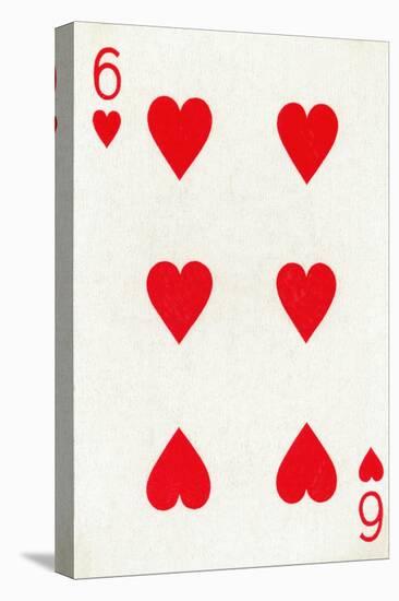 6 of Hearts from a deck of Goodall & Son Ltd. playing cards, c1940-Unknown-Premier Image Canvas