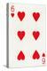 6 of Hearts from a deck of Goodall & Son Ltd. playing cards, c1940-Unknown-Premier Image Canvas