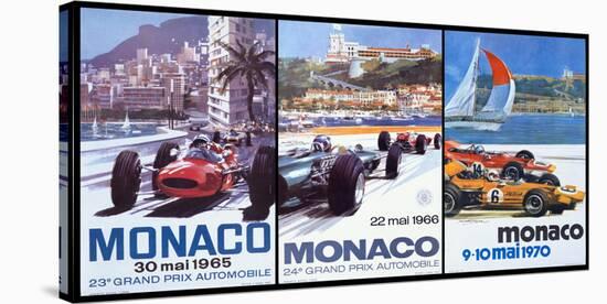 65 66 70 Monaco Grand Prix 3 In 1 Poster Stretched Canvas Print Archivea Arts Art Com