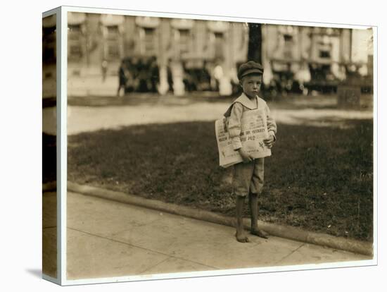 7 Year Old Newsboy Ferris in Mobile, Alabama, 1914-Lewis Wickes Hine-Premier Image Canvas