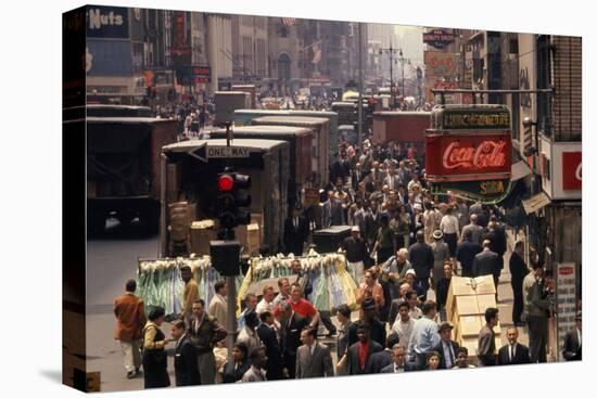 7th Avenue (Near the Intersection with 34th Street), New York, New York, 1960-Walter Sanders-Premier Image Canvas