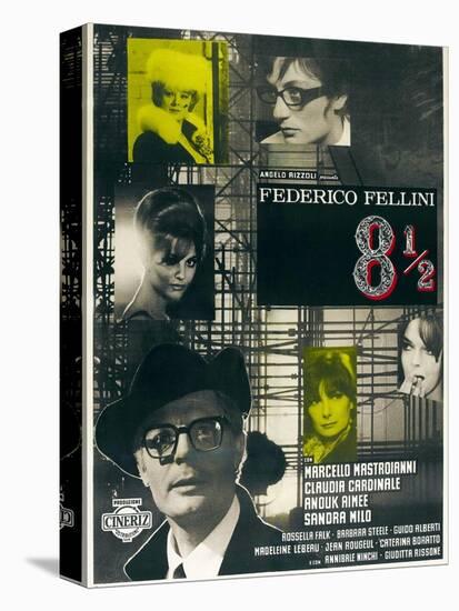 8 1/2, Directed by Federico Fellini, 1963-null-Premier Image Canvas