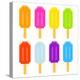 8-Bit Pixel-Art Ice Lollies of Different Colors and Fruity Flavors-wongstock-Stretched Canvas