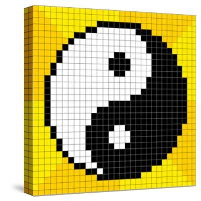 8 Bit Pixel Art Yin Yang Symbol Art Print Wongstock Art Com