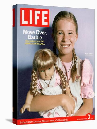 8-year-old Amelia and her American Girl doll Kristen on the cover of LIFE 12-03-2004.-Erin Patrice O'brien-Premier Image Canvas