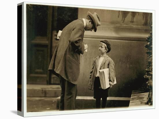 8 Year Old Newsboy Michael Mcnelis-Lewis Wickes Hine-Premier Image Canvas