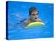 9 Year Old Boy Swimming in Pool, Kiamesha Lake, New York, USA-Paul Sutton-Premier Image Canvas