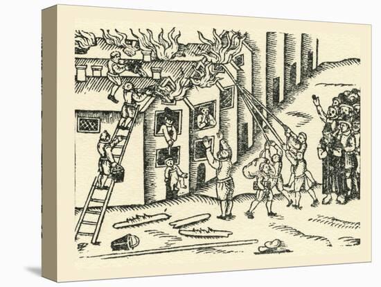 A 16th Century Fire Brigade at Work-null-Premier Image Canvas