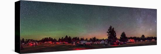 A 360 Degree Panorama with Aurora and Bands of Airglow at a Summer Star Party-null-Premier Image Canvas