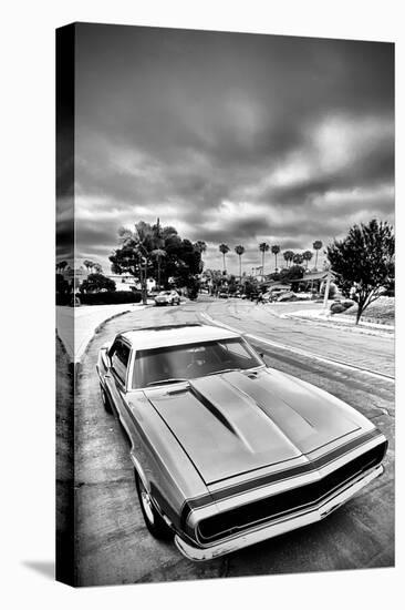 Â€˜66 Chevy Camaro Supersport with Dramatic Skies - Monochrome-Samuel Howell-Premier Image Canvas