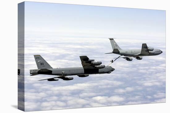 A B-52H Stratofortress Refuels with a Kc-135R Stratotanker-null-Premier Image Canvas