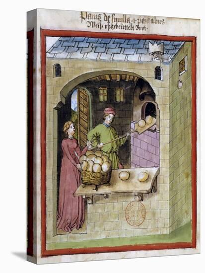 A Baker Bakes Loaves of Bread -15Th Century Miniature-null-Premier Image Canvas