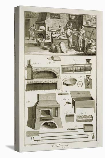 A Bakery and Baking Equipment, from the 'Encyclopedie Des Sciences Et Metiers'-French-Premier Image Canvas