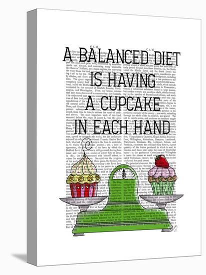 A Balanced Diet Illustration-Fab Funky-Stretched Canvas